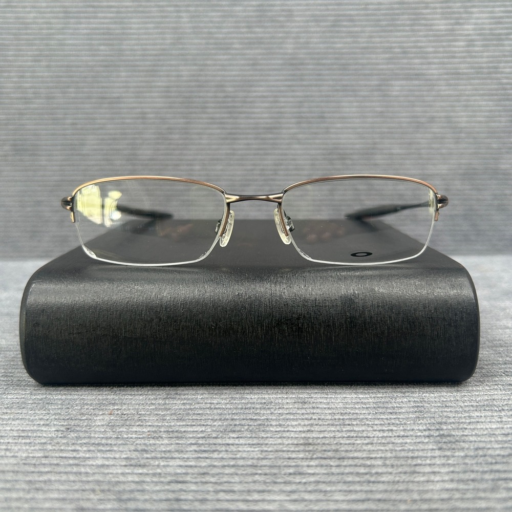 v Eyeglasses Bronze Semi Rimless Y2k Frames 135mm